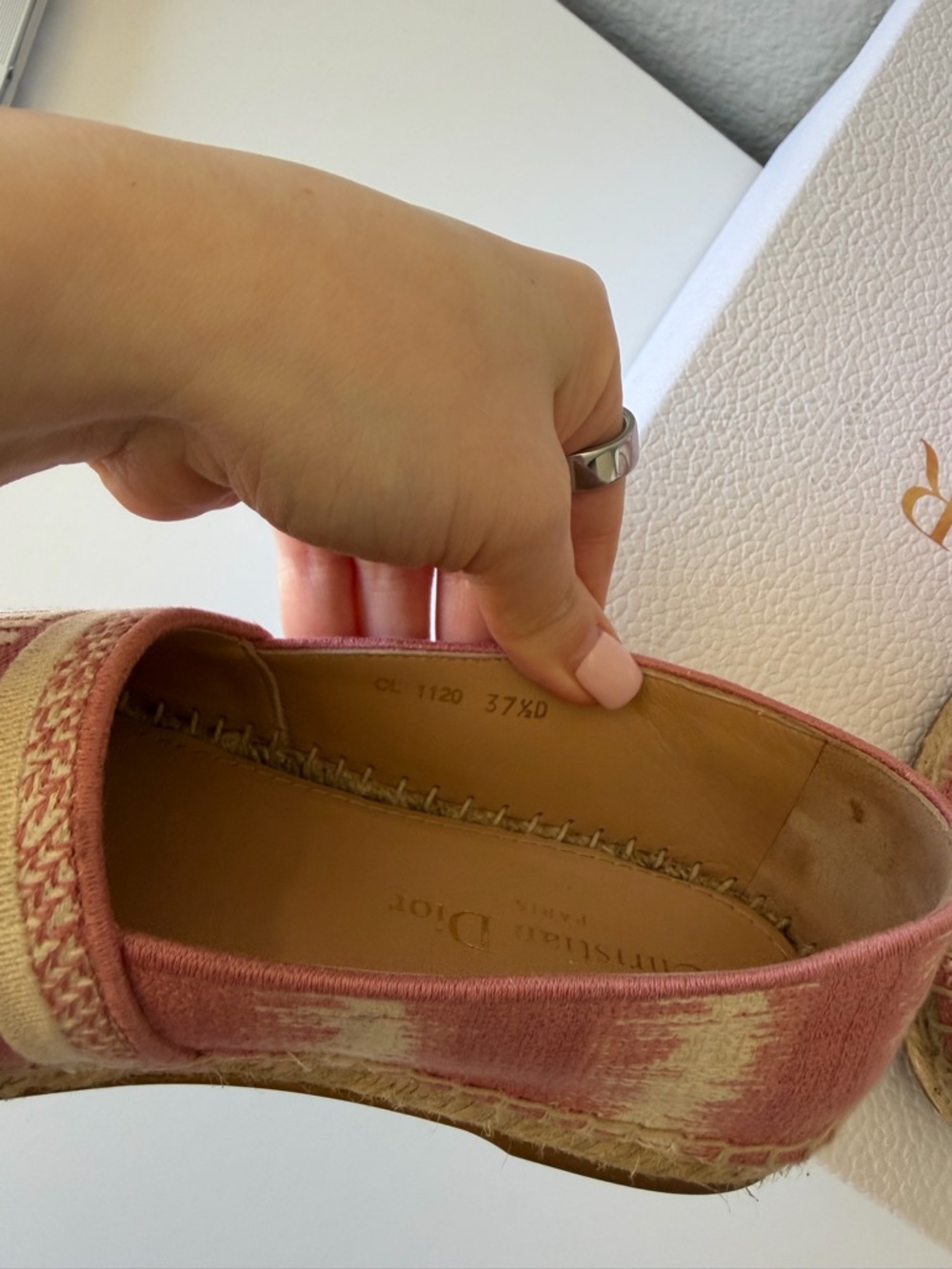 Christian Dior Pink Canvas Espadrilles - Picture 3 of 5